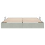 vidaXL Otomanový posteľný rám Svetlosivá 160 x 200 cm Zamat – Obrázok 7