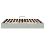 vidaXL Otomanový posteľný rám Svetlosivá 160 x 200 cm Zamat – Obrázok 8