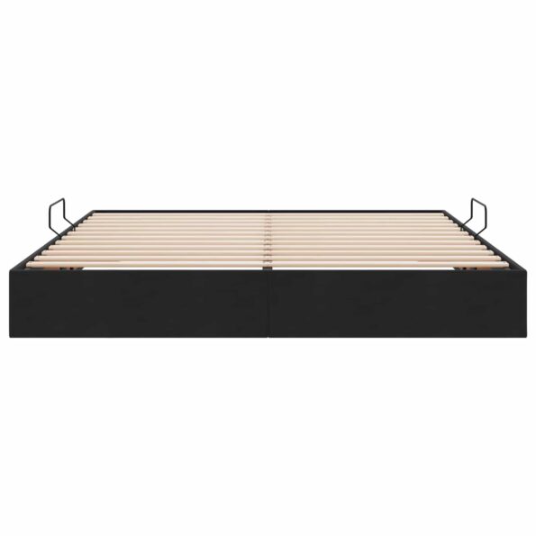 vidaXL Otomanový posteľný rám s úložiskom Čierny 160 x 200 cm Zamat – Obrázok 7