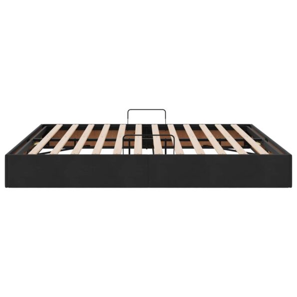 vidaXL Otomanový posteľný rám s úložiskom Čierny 160 x 200 cm Zamat – Obrázok 8