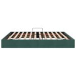 vidaXL Otomanový posteľný rám Tmavozelená 160 x 200 cm Zamat – Obrázok 8