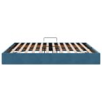 vidaXL Otomanový posteľný rám Tmavomodrá 160 x 200 cm Zamat – Obrázok 8
