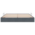 vidaXL Otomanový posteľný rám Tmavo šedá 180 x 200 cm Zamat – Obrázok 7