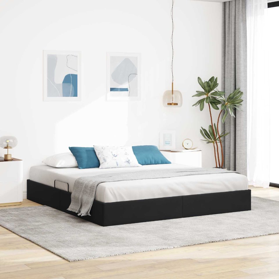 3442900_1.jpg vidaXL Otomanový posteľný rám s úložiskom Čierny 180 x 200 cm Zamat – Obrázok 1