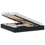 vidaXL Otomanový posteľný rám s úložiskom Čierny 180 x 200 cm Zamat – Obrázok 2