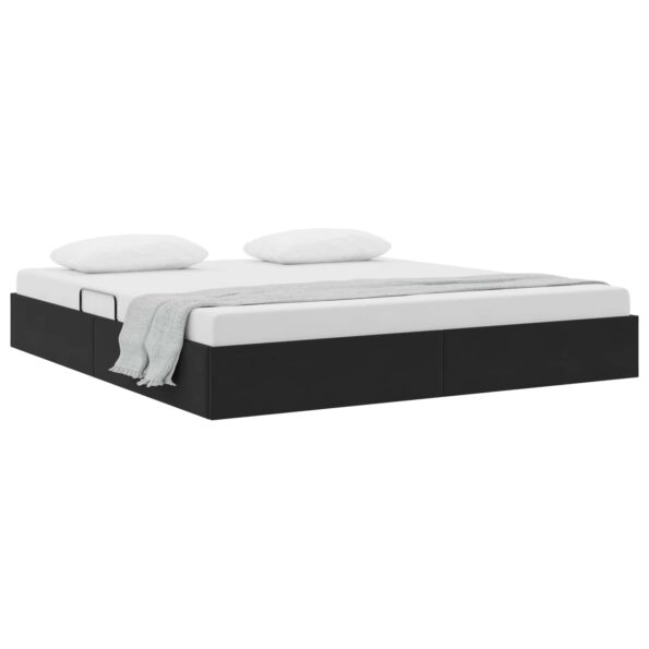 vidaXL Otomanový posteľný rám s úložiskom Čierny 180 x 200 cm Zamat – Obrázok 3
