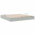 vidaXL Otomanový posteľný rám Svetlosivá 200 x 200 cm Zamat – Obrázok 9