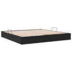 vidaXL Otomanový posteľný rám s úložiskom Čierny 200 x 200 cm Zamat – Obrázok 5