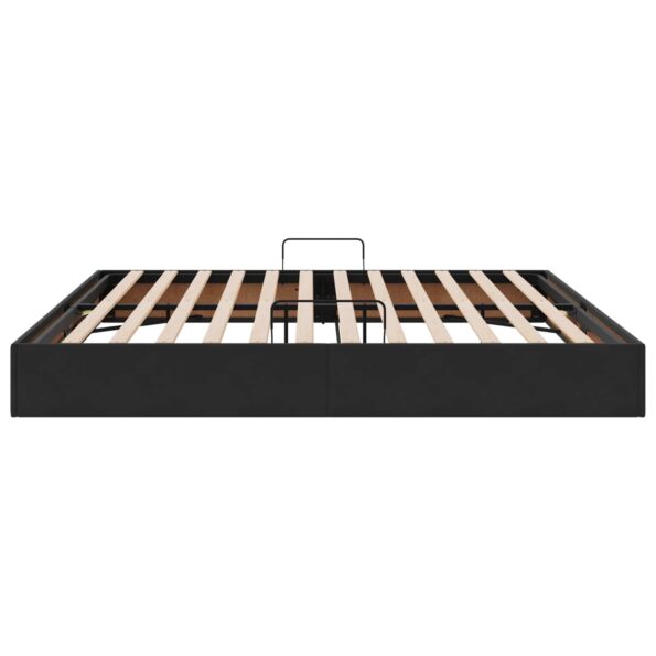 vidaXL Otomanový posteľný rám s úložiskom Čierny 200 x 200 cm Zamat – Obrázok 8