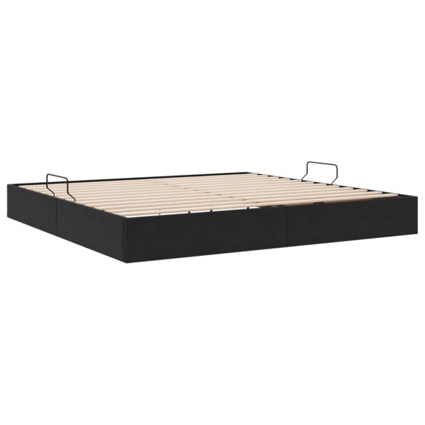 vidaXL Otomanový posteľný rám s úložiskom Čierny 200 x 200 cm Zamat – Obrázok 9