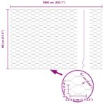 vidaXL Hexagonálny plot Sivá 0,8 x 10 m PVC – Obrázok 9