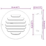 vidaXL Kryty vzduchových ventilátorov 4 pcs Strieborná 80 mm – Obrázok 11