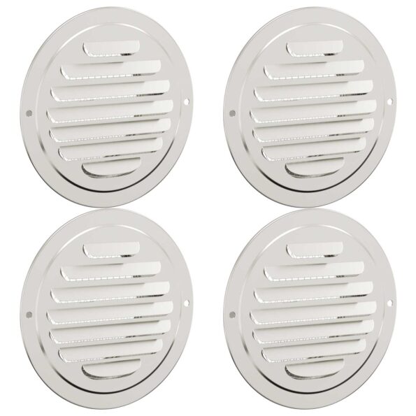 vidaXL Kryty vzduchových ventilátorov 4 pcs Strieborná 80 mm – Obrázok 2