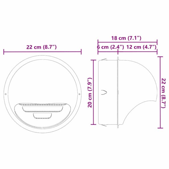 vidaXL Kryty vzduchových ventilátorov 8 pcs Strieborná 200 mm – Obrázok 11