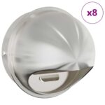 vidaXL Kryty vzduchových ventilátorov 8 pcs Strieborná 200 mm – Obrázok 3