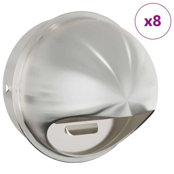 vidaXL Kryty vzduchových ventilátorov 8 pcs Strieborná 200 mm – Obrázok 3