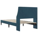 vidaXL Rám postele s čelnou doskou Modrá 80 x 200 cm Zamat – Obrázok 6