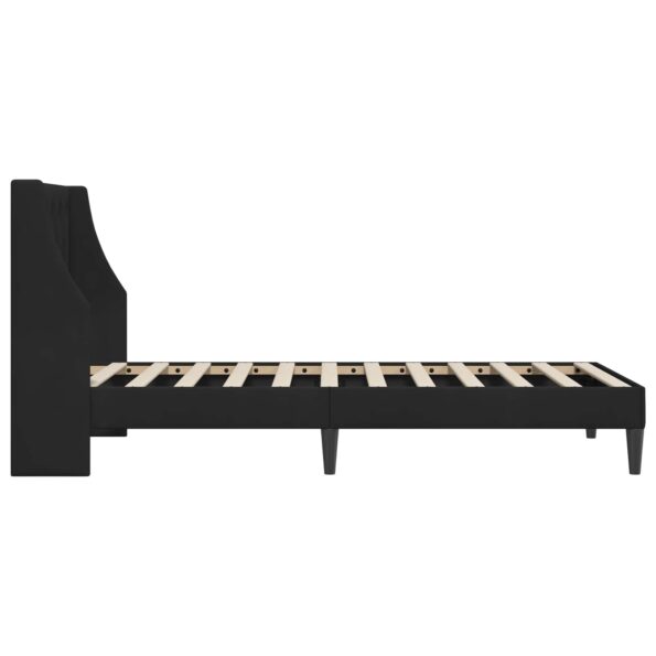 vidaXL Rám postele s čelnou doskou Čierny 90 x 190 cm Zamat – Obrázok 5