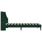 vidaXL Rám postele s čelnou doskou Tmavozelená 90 x 200 cm Zamat – Obrázok 5