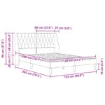 vidaXL Rám postele s čelnou doskou Čierny 120 x 200 cm Zamat – Obrázok 9