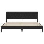 vidaXL Rám postele s čelnou doskou Čierny 200 x 200 cm Zamat – Obrázok 4