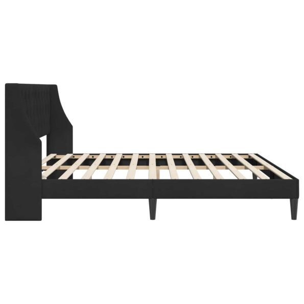 vidaXL Rám postele s čelnou doskou Čierny 200 x 200 cm Zamat – Obrázok 5
