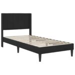 vidaXL Rám postele s čelnou doskou Čierna 80 x 200 cm Zamat – Obrázok 3