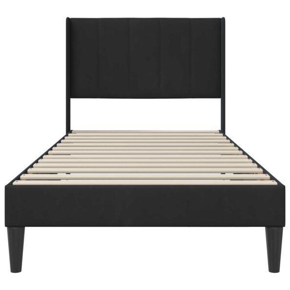 vidaXL Rám postele s čelnou doskou Čierna 80 x 200 cm Zamat – Obrázok 4
