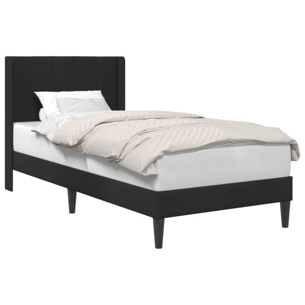 vidaXL Rám postele s čelnou doskou Čierna 90 x 190 cm Zamat – Obrázok 2