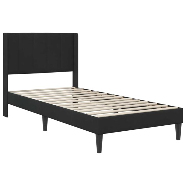 vidaXL Rám postele s čelnou doskou Čierna 90 x 190 cm Zamat – Obrázok 3