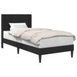 vidaXL Rám postele s čelnou doskou Čierna 90 x 200 cm Zamat – Obrázok 2