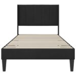 vidaXL Rám postele s čelnou doskou Čierna 100 x 200 cm Zamat – Obrázok 4