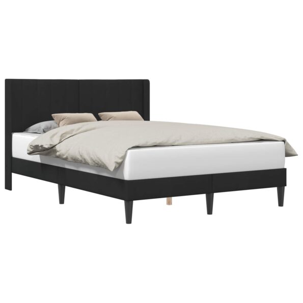 vidaXL Rám postele s čelnou doskou Čierna 120 x 200 cm Zamat – Obrázok 2
