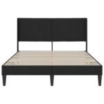 vidaXL Rám postele s čelnou doskou Čierna 140 x 190 cm Zamat – Obrázok 4