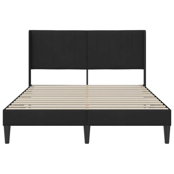 vidaXL Rám postele s čelnou doskou Čierna 140 x 200 cm Zamat – Obrázok 4