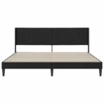 vidaXL Rám postele s čelnou doskou Čierny 180 x 200 cm Zamat – Obrázok 4