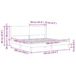 vidaXL Rám postele s čelnou doskou Čierny 180 x 200 cm Zamat – Obrázok 9