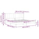 vidaXL Rám postele s čelnou doskou Tmavozelená 200 x 200 cm Zamat – Obrázok 9
