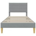vidaXL Rám postele s čelnou doskou Svetlosivá 80 x 200 cm látka – Obrázok 4