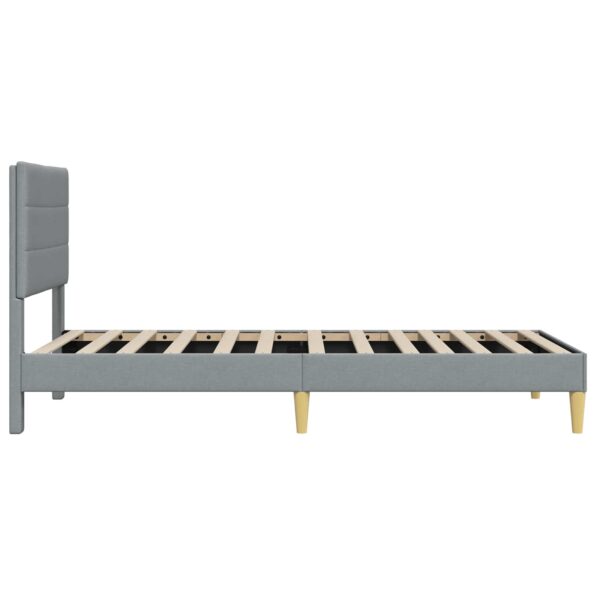 vidaXL Rám postele s čelnou doskou Svetlosivá 80 x 200 cm látka – Obrázok 5