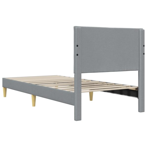 vidaXL Rám postele s čelnou doskou Svetlosivá 80 x 200 cm látka – Obrázok 6