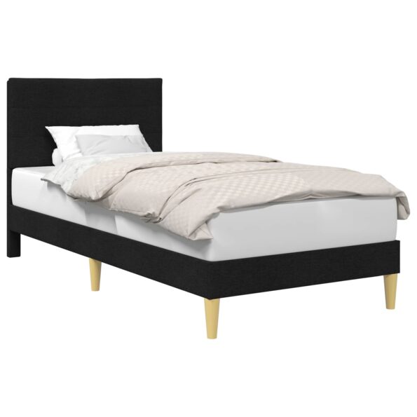 vidaXL Rám postele s čelnou doskou Čierna 80 x 200 cm Látka – Obrázok 2