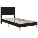 vidaXL Rám postele s čelnou doskou Čierna 80 x 200 cm Látka – Obrázok 3