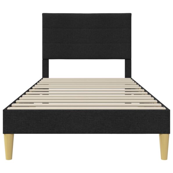 vidaXL Rám postele s čelnou doskou Čierna 80 x 200 cm Látka – Obrázok 4