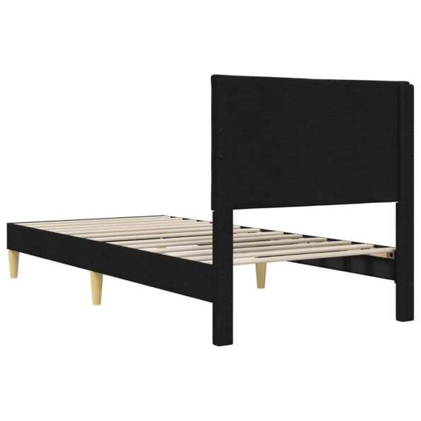 vidaXL Rám postele s čelnou doskou Čierna 80 x 200 cm Látka – Obrázok 6