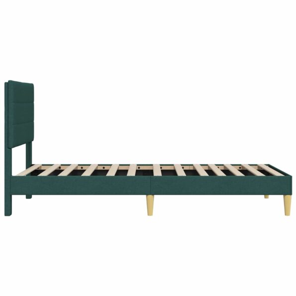 vidaXL Rám postele s čelnou doskou Tmavozelená 80 x 200 cm látka – Obrázok 5