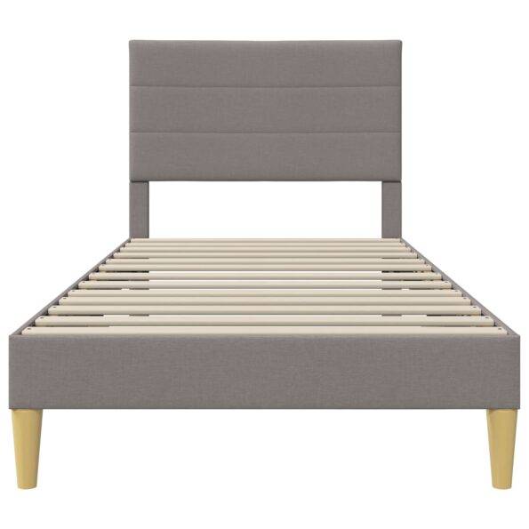 vidaXL Rám postele s čelnou doskou Sivohnedá 80 x 200 cm látka – Obrázok 4