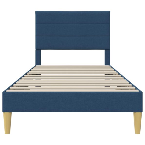 vidaXL Rám postele s čelnou doskou Modrá 80 x 200 cm látka – Obrázok 4