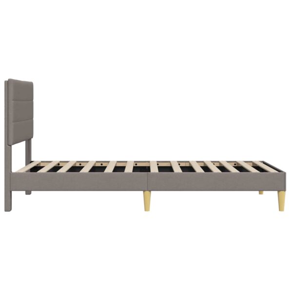 vidaXL Rám postele s čelnou doskou Sivohnedá 90 x 190 cm látka – Obrázok 5