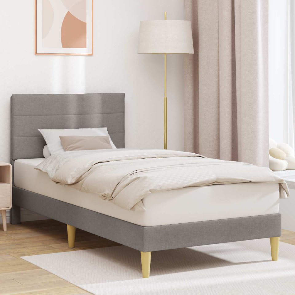 42027568_1.jpg vidaXL Rám postele s čelnou doskou Sivohnedá 100 x 200 cm látka – Obrázok 1